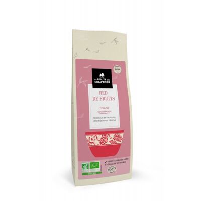 Té de hierbas RED DE FRUITS - Dados de manzana, frambuesa, hibisco - Bolsa de 100 g