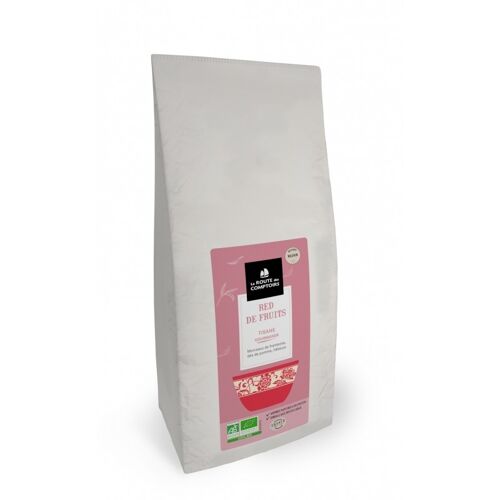 Tisane RED DE FRUITS - Dés de pomme, framboise, hibiscus - Vrac 1 Kg