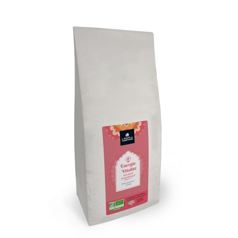 Ayurvedic infusion ENERGY-VITALITY - Maté, ginger, moringa - Bulk 700g