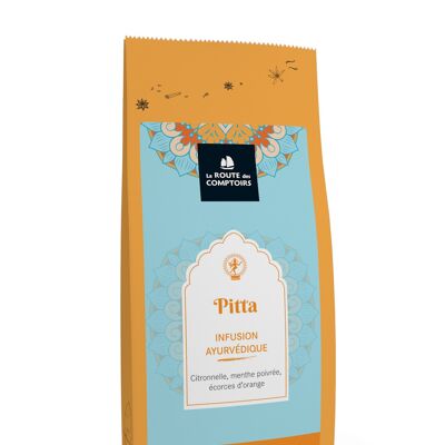 Ayurvedic infusion PITTA - Lemongrass, peppermint, orange peel - 80g bag