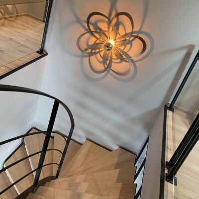 Wall / Ceiling lamp Infinity Flower Silver
