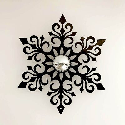 Black Snowflake Wall / Ceiling Lamp