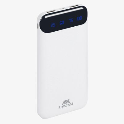 VA2240 Portable Battery Power Bank with Display 10000mAh White