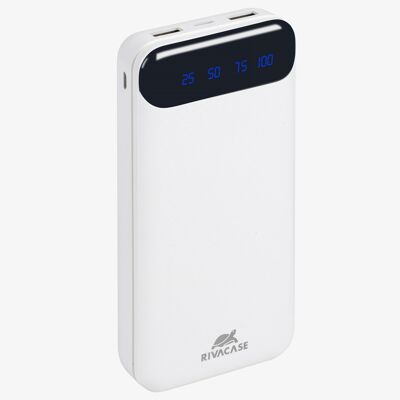 VA2280 Portable Battery Power Bank with Display 20000mAh White