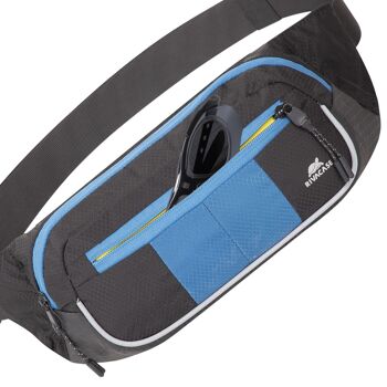 5215 Etui ceinture pour appareils mobiles, noir/bleu 5