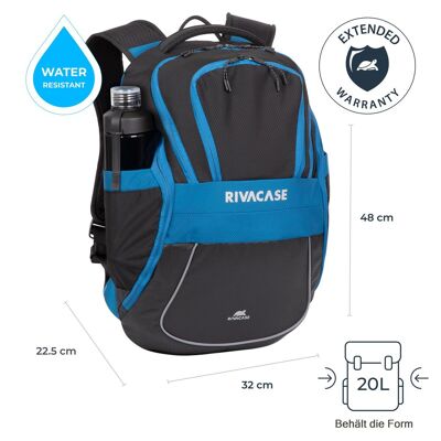 5225 Mochila para portátil 15,6" 20L negro / azul