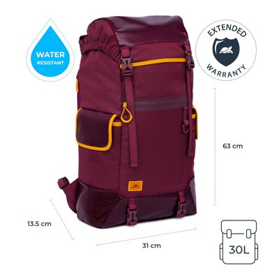 5361 Laptop backpack 17.3" 30L burgundy