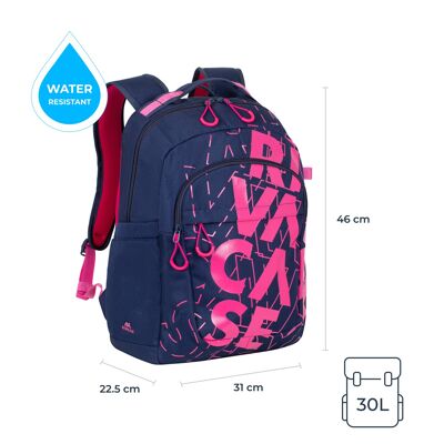 5430 city backpack 30L blue / pink
