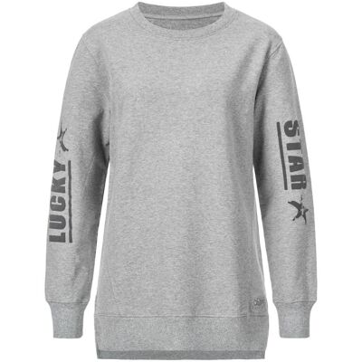 Sweater "Tiffany", greymelange - Kuscheliges oversized Sweatshirt
