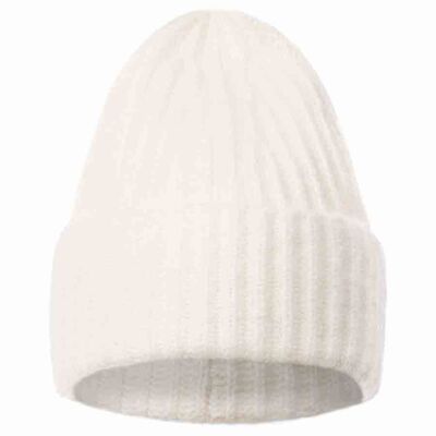 Beanie Mütze aus 100% Cashmere, cream white