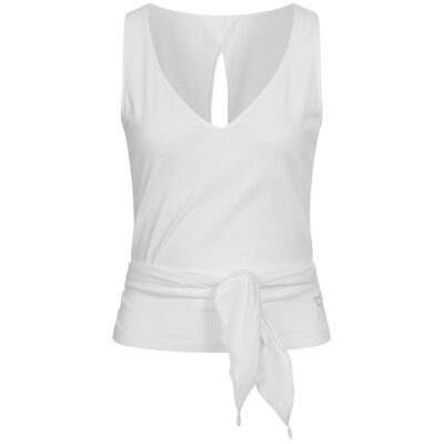 Yoga Top "Wendy", white - softes Wickelshirt     nur noch 2 Grössen verfügbar