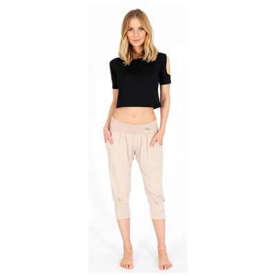 Haremshose "Charlie", sand - Superbequeme  3/4 Yoga Pant