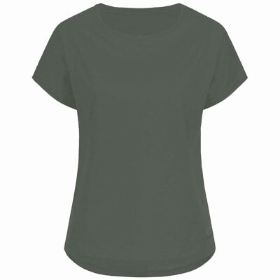 Yoga Shirt "Xanadoo", olive - locker geschnittenes Kurzarm-Shirt