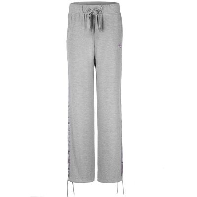 Yoga Pant "Hami", greymelange - Superweiche Yogahose mit grauem Seitenstreifen aus Satin