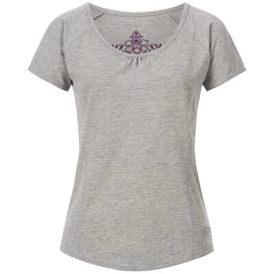 Yoga-Shirt "VIOLA",  greymelange - Supersoftes T-Shirt mit Formnähten