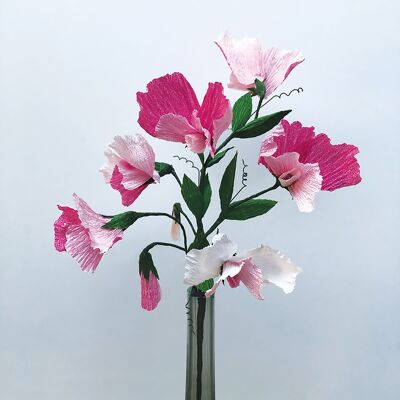 Kit de fleurs en papier - Pois de senteur