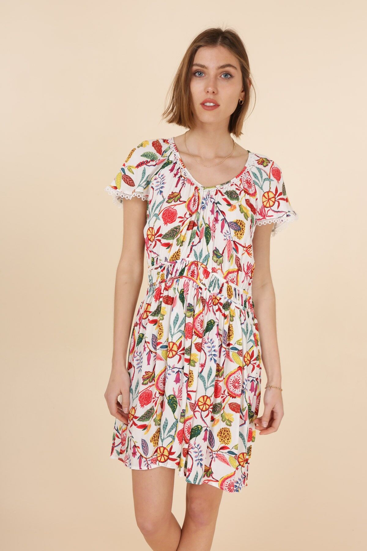 Vestido DIVINE estampado "Jardín de verano"