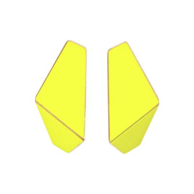 Earrings Folded Slim_Sulfur Yellow