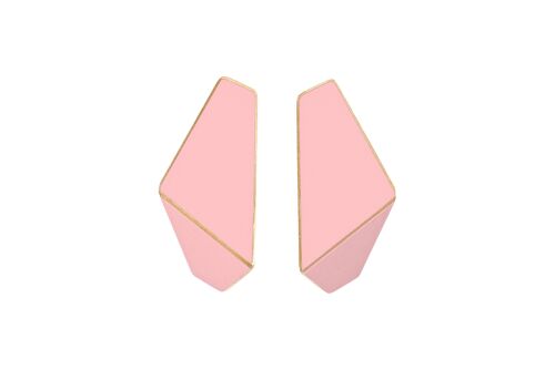 Earrings Folded Slim_ Light Pink