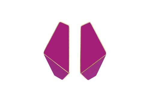 Earrings Folded Slim_Traffic Purple
