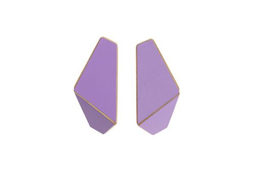 Earrings Folded Slim_ Lilac