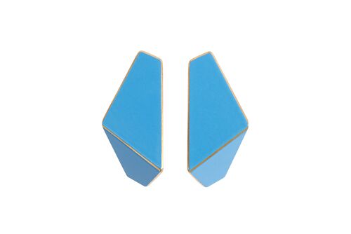 Earrings Folded Slim_Light Blue