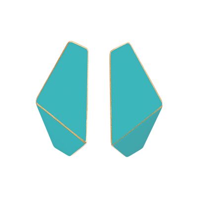 Earrings Folded Slim_Turquoise