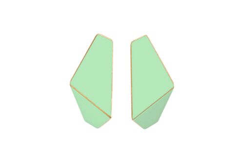 Earrings Folded Slim_Pastell Green