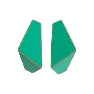 Earrings Folded Slim_Signal Green