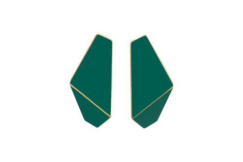 Earrings Folded Slim_Opal Green