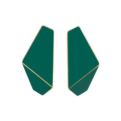 Earrings Folded Slim_Opal Green