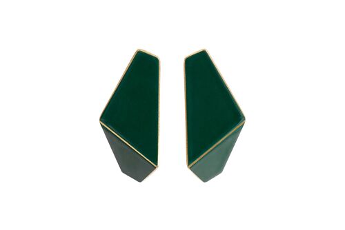 Earrings Folded Slim_Moss Green