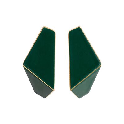 Earrings Folded Slim_Moss Green