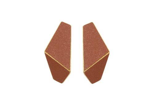 Earrings Folded Slim_Sparkling Terracotta