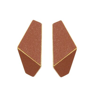Earrings Folded Slim_Sparkling Terracotta