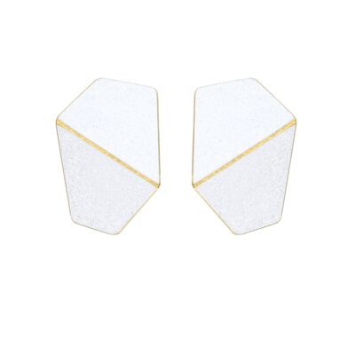 Earrings Folded Wide_Sparkling White