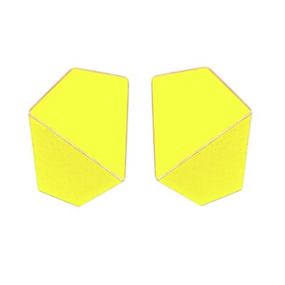 Earrings Folded Wide_Sulfur Yellow