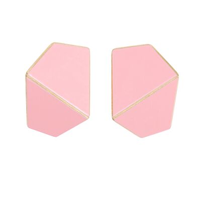 Earrings Folded Wide_Light Pink