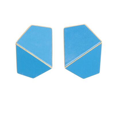 Earrings Folded Wide_Light Blue