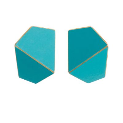 Earrrings Folded Wide_Turquoise