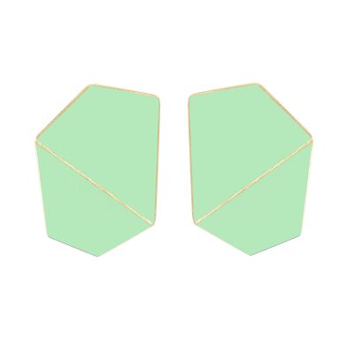 Earrings Folded Wide_Pastel Green