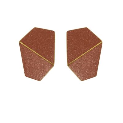Earrings Folded Wide_Terracotta