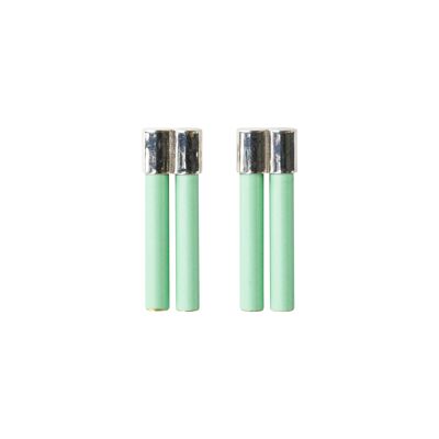 Earrings Tubes Small_pastel green