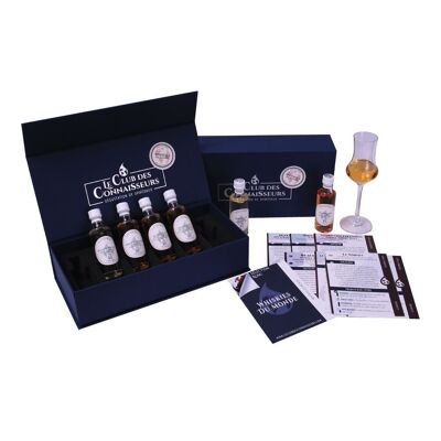 Caja de whisky World Tasting - 6 hojas de cata de 40 ml incluidas - Caja de regalo Premium Prestige - Solo o Dúo