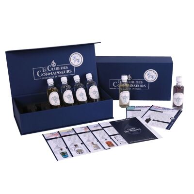 World Gin Tasting Box - 6 hojas de cata de 40 ml incluidas - Caja de regalo Premium Prestige - Solo o Dúo