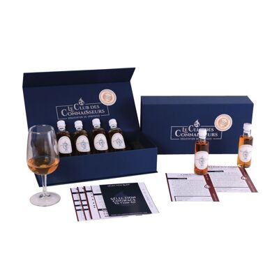 Cognac Tasting Box VS VSOP XO - 6 x 40 ml Tasting Sheets Included - Premium Prestige Gift Box - Solo or Duo