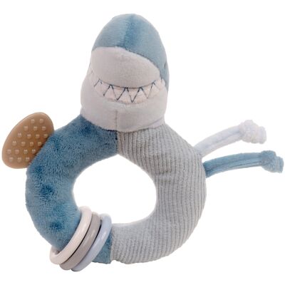 Shark Ringaling - baby's first toy - rattle teether and crinkle toy