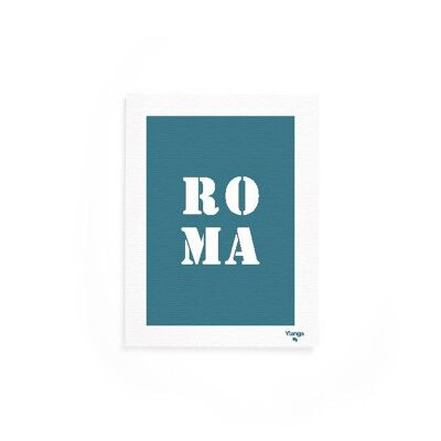 Cartel azul "Roma"