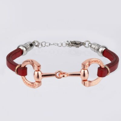 5mm leather chain horse bit bracelets