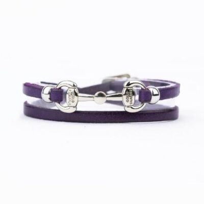 Petit mors de filet double lanière en cuir , Goldsnaffle136